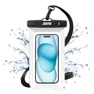 JOTO Up to 7" Universal Waterproof Phone Case for iPhone 17 Air 16 15 14 13 12 11 Plus Pro Max, IPX8 Cellphone Dry Bag XR X SE, Galaxy S23 S22 S21 S20+ S20 S10 Plus Note, Pixel -Clear