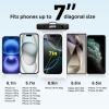JOTO Up to 7" Universal Waterproof Phone Case for iPhone 17 Air 16 15 14 13 12 11 Plus Pro Max, IPX8 Cellphone Dry Bag XR X SE, Galaxy S23 S22 S21 S20+ S20 S10 Plus Note, Pixel -Clear view 2