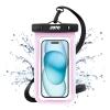 JOTO Up to 7" Universal Waterproof Phone Case for iPhone 17 Air 16 15 14 13 12 11 Plus Pro Max, IPX8 Cellphone Dry Bag XR X SE, Galaxy S23 S22 S21 S20+ S20 S10 Plus Note, Pixel -Clearpink view 1