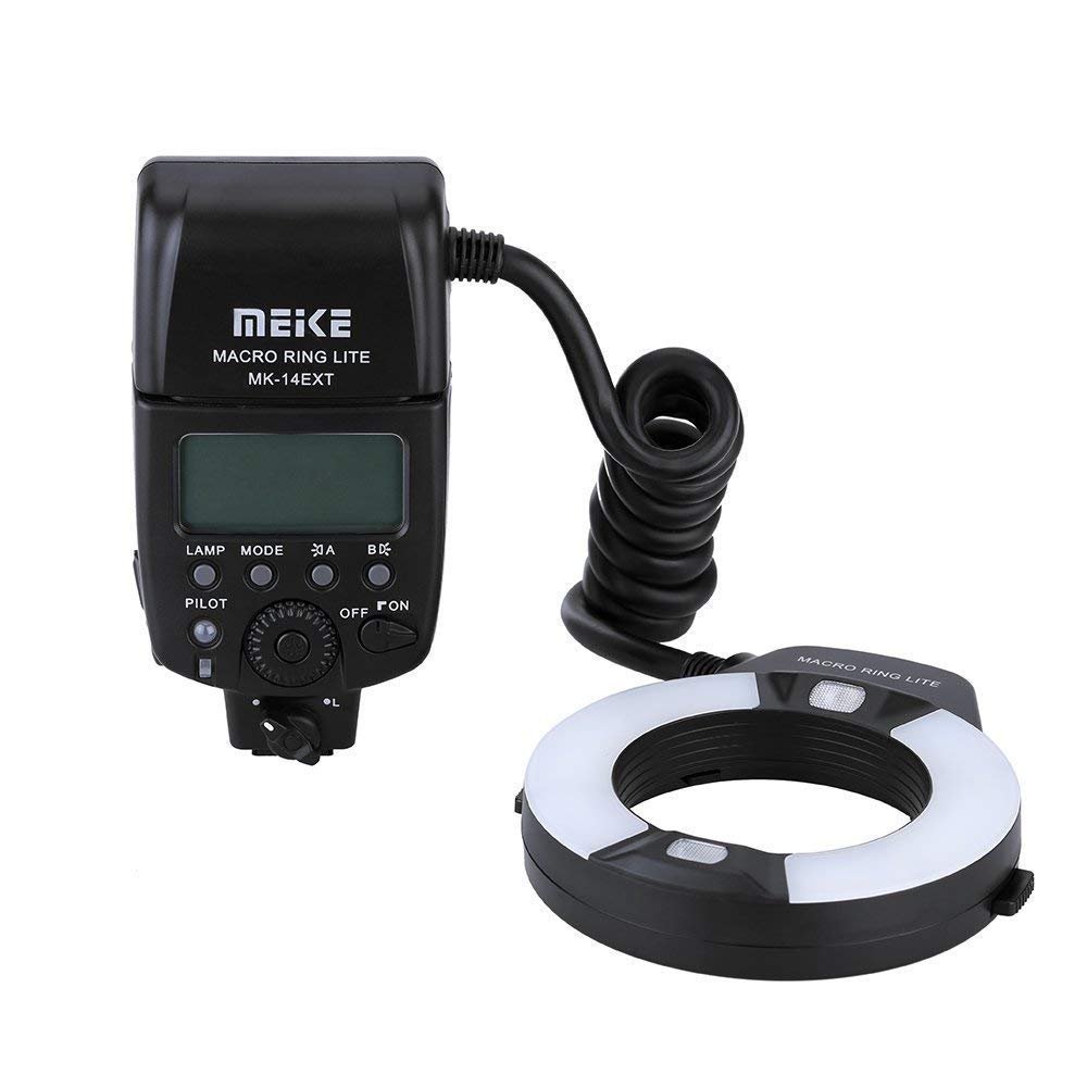 Meike iTTL TTL LED Macro Ring Flash Light for Nikon DSLR Camera, Camera Flash with Hot Shoe Mount d3400 d5600 d5500 d5200 d5100 d7100 d750 d850 d500 d810 d7500