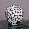 Bieye L10649 Skull Tiffany Style Stained Glass Accent Table Lamp Night Light for Halloween Decor Skull Lovers, White view 4