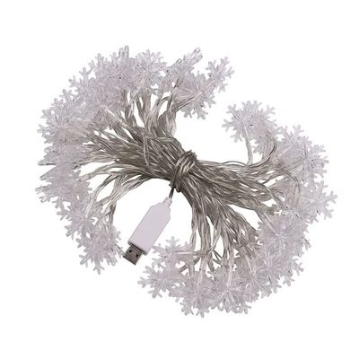 XUNATA 33ft LED String Lights, USB Powered Indoor Outdoor Waterproof Fairy Snowflake String Light Party Lighting for Patio Christmas Wedding Bedroom Decoration(RGB)