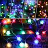 XUNATA 33ft/10m LED String Lights, USB Powered Indoor Outdoor Waterproof Fairy Dandelion String Light Party Lighting for Patio Christmas Wedding Bedroom Decoration(RGB) view 2