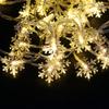 XUNATA 6.6ft LED String Lights, USB Powered Indoor Outdoor Waterproof Fairy Snowflake String Light Party Lighting for Patio Christmas Wedding Bedroom Decoration(Warm White) view 4