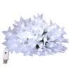 XUNATA 33ft/10m LED Star String Light, USB Powered Indoor Outdoor Waterproof Fairy String Lights Party Lighting for Patio Christmas Wedding Bedroom Decoration(White) view 1