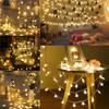 XUNATA 6.6ft/2m LED Star String Light, USB Powered Indoor Outdoor Waterproof Fairy String Lights Party Lighting for Patio Christmas Wedding Bedroom Decoration(Warm White) view 2