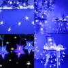 XUNATA LED Star String Light, 33ft 8 Modes USB Powered Indoor Outdoor Waterproof Fairy String Lights Party Lighting for Patio Christmas Wedding Bedroom Decoration(Blue) view 2