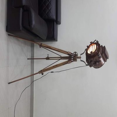 THORINSTRUMENTS Vintage Nautical Hollywood Spotlight Floor Lamp with Tripod Office Decor Rustic Vintage Home Decor Gifts