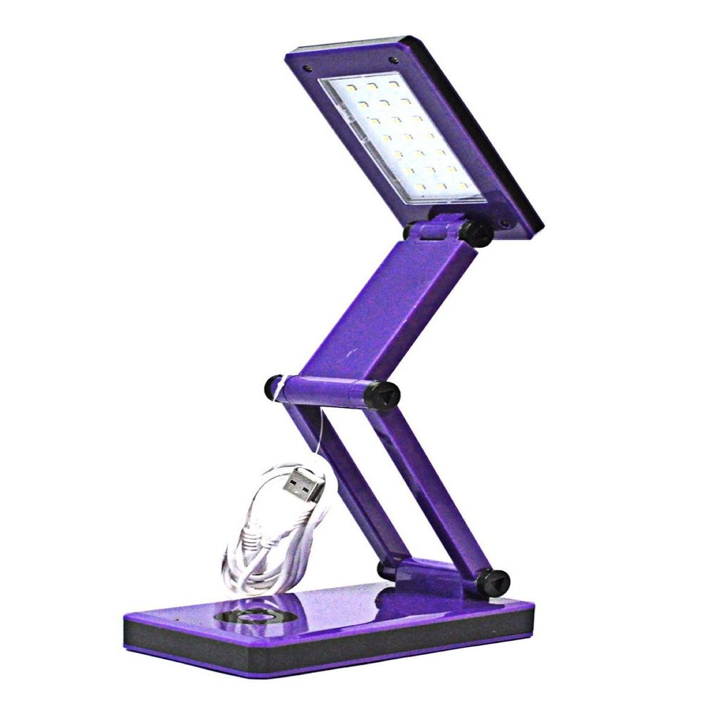 Shawshank 702369 21 SMD LED Folding Desk Lamp, 2" x 8" x 2.75", Purple