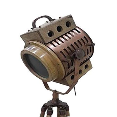 THORINSTRUMENTS Industrial Vintage Nautical Home Decorative Searchlight Tripod Floor Lamp Rustic Vintage Home Decor Gifts
