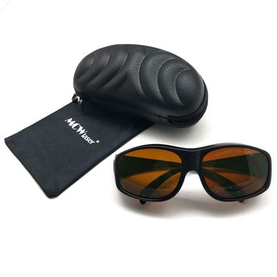 MCWlaser Laser Safety Glasses Protective Goggles for 355nm 532nm 808nm 980nm 1064nm (190-540 & 800-1700nm) Absorption Type Eyewear