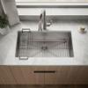KOHLER Strive 32" Undermount Kitchen Sink, Single Bowl Kitchen Sinks with Basin Rack, Stainless Steel, K-5285-NA view 2