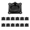 Renovators Supply Black Wrought Iron Mission Ring Cabinet Pulls Antique Drop Style Swing Handles 2" Ring Drawer Pulls Rust Resistant Powder Coated Dresser Handles with Mounting Hardware Pack of 12 view 1