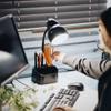 Globe Electric 6.3 x 6.69 x 10.63 Inches Goose Neck Desk Lamp with 10 Watt A-19 Non Dimmable LED Bulb, 2.1a USB Port and Organizer, Black view 4
