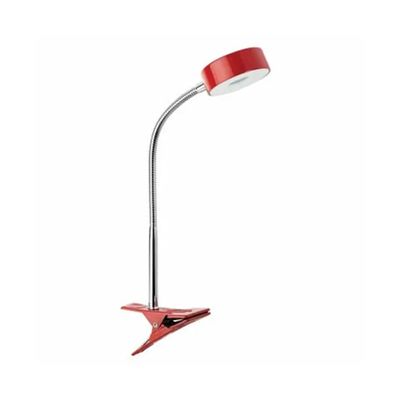 Globe Electric Company 12647 LED Clip Lamp, 5.24" x 5.43" x 8.46", Red