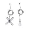 Ceiling Fan Pull Chain, 2pcs 3mm Diameter Beaded Ball Fan Pull Chain , 13.6 Inches Fan Pulls Set with ConnectorNickel view 1