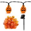 Hann Solar LED String Lights, 30LED Crystal Ball | Lanterns | Moroccan Orb Ball | Cute Ghost Pumpkin Waterproof Outdoor Decorative String Lights for Christmas Garden Halloween (Pumpkin) view 1