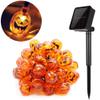 Hann Solar LED String Lights, 30LED Crystal Ball | Lanterns | Moroccan Orb Ball | Cute Ghost Pumpkin Waterproof Outdoor Decorative String Lights for Christmas Garden Halloween (Pumpkin) view 2
