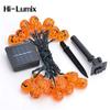 Hann Solar LED String Lights, 30LED Crystal Ball | Lanterns | Moroccan Orb Ball | Cute Ghost Pumpkin Waterproof Outdoor Decorative String Lights for Christmas Garden Halloween (Pumpkin) view 3