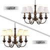 Wellmet Chandelier Shades, ONLY FOR CANDELABRA BULBS, Clip-on Fitter Lamp Shades, 3" X 6" X 5", 6 pcs Set view 4