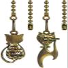 Hyamass 2Pcs Cat Ceiling Fan Pull Chain Extender with Ball Connector, 12" view 1
