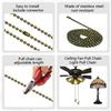 Hyamass 2Pcs Cat Ceiling Fan Pull Chain Extender with Ball Connector, 12" view 3