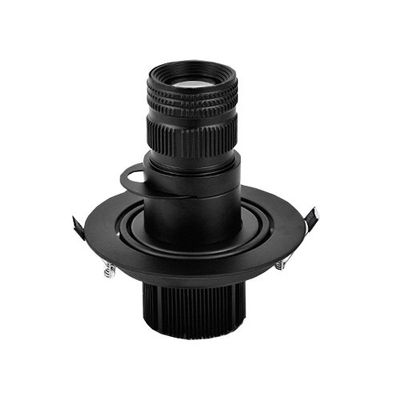 BRILLRAYDO 20W LED Ceiling Recessed Flushed Mounted Light Focus Lighting Adjustable Lens Picture Project Black Pure White