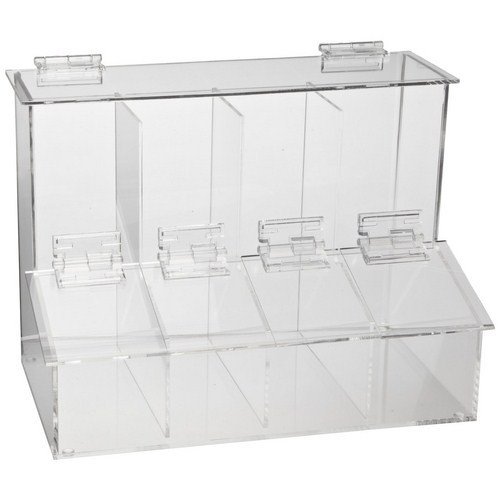 Heathrow Scientific HS23404, 4-Place Workstation Compartment Bin (Pack of 3 pcs)