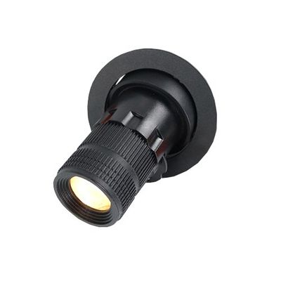 BRILLRAYDO 3W LED Ceiling Recessed Flushed Mounted Light Focus Lighting Adjustable Lens Picture Project Black Warm White