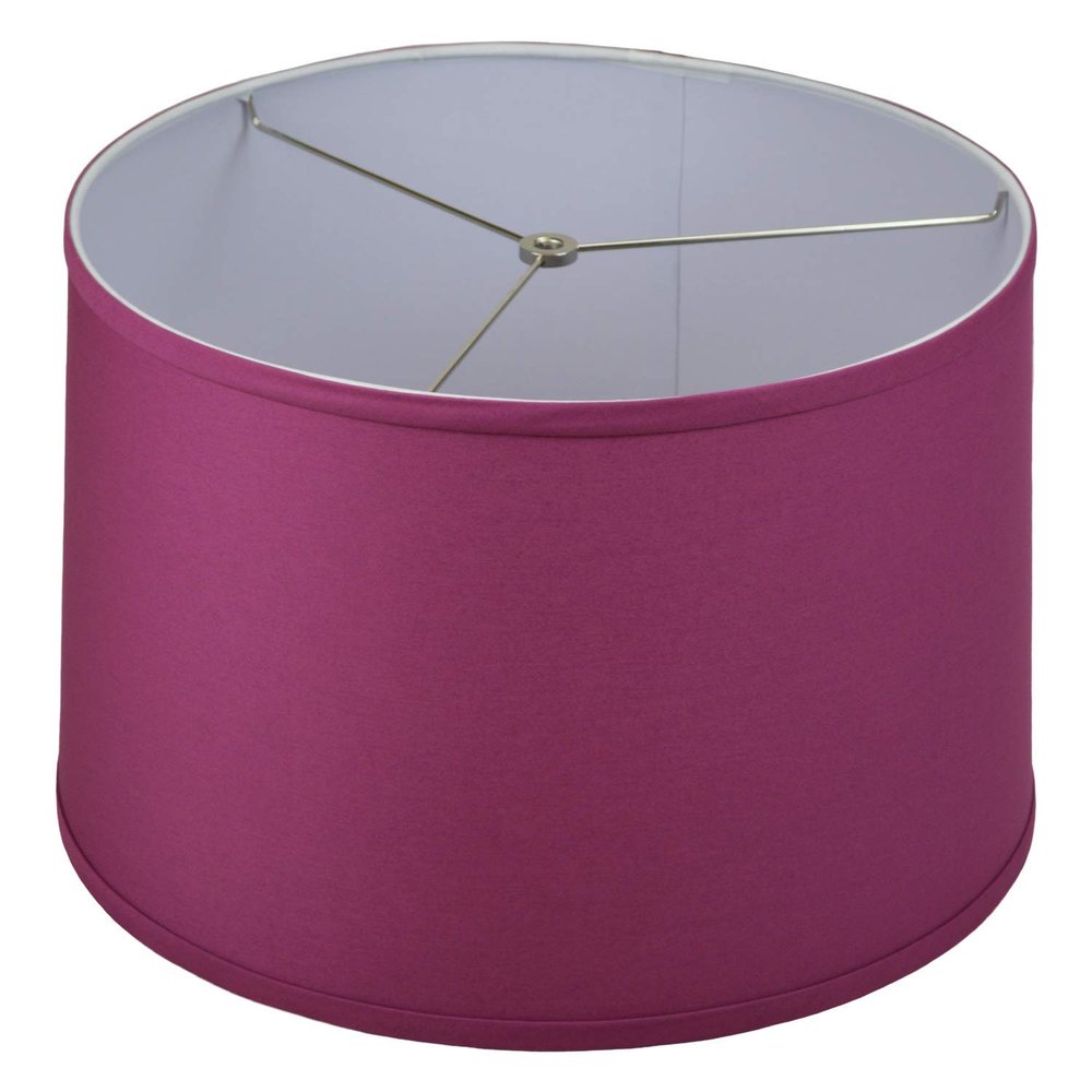 FenchelShades.com 16" Top Diameter x 17" Bottom Diameter x 11" Height Fabric Drum Lampshade Spider Attachment (Plum)