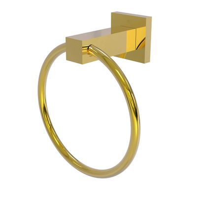 Allied Precision Industries Brass MT-16 Montero Collection Towel Ring, Polished Brass