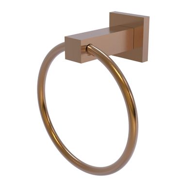 Allied Precision Industries Brass MT-16 Montero Collection Towel Ring, Brushed Bronze