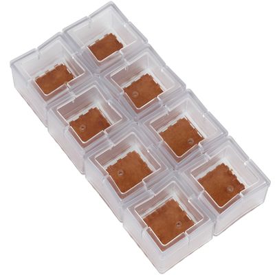 Anwenk Chair Leg Floor Protectors 8 Pack Silicone Square 1 1/8"-1 3/8" Chair Leg Protectors Leg Caps Furniture Protectors Table Chair Feet Protectors| Best Chair Leg Caps Tips,Clear