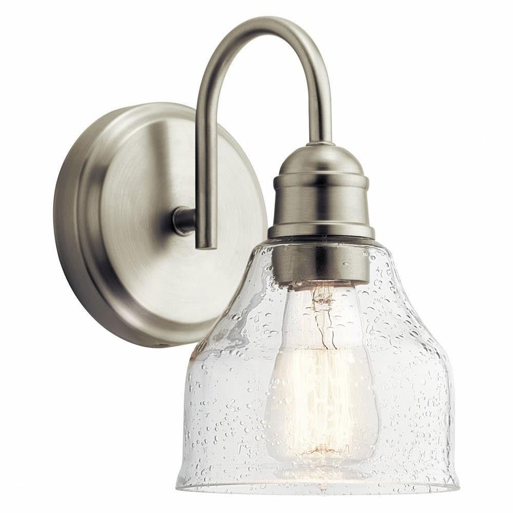 Kichler Avery 9.25" 1-Light Wall Sconce Light, Brushed Nickel