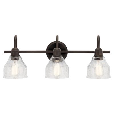 Kichler Avery 3-Light Farmhouse Vanity Light, Olde Bronze