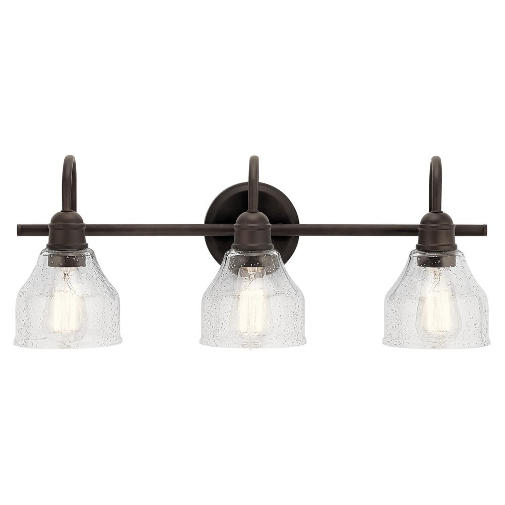 Kichler Avery 3-Light Farmhouse Vanity Light, Olde Bronze