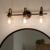 Kichler Avery 3-Light Farmhouse Vanity Light, Olde Bronze view 3