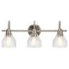 Kichler Avery 3-Light Farmhouse Vanity Light, Brushed Nickel view 1