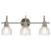 Kichler Avery 3-Light Farmhouse Vanity Light, Brushed Nickel view 2