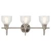 Kichler Avery 3-Light Farmhouse Vanity Light, Brushed Nickel view 4
