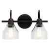 Kichler Avery 14.75" 2-Light Wall Sconce Light, Olde Bronze view 1
