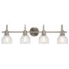 Kichler Avery 4-Light Farmhouse Vanity Light, Brushed Nickel view 1