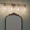 Kichler Avery 4-Light Farmhouse Vanity Light, Brushed Nickel view 3