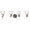 Kichler Avery 4-Light Farmhouse Vanity Light, Brushed Nickel view 4