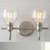Kichler Avery 2-Light Farmhouse Vanity Light, Brushed Nickel view 2