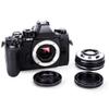 2 Pack Micro 4/3 Mount Body Cap & Rear Lens Cover for Olympus OM-5 OM-5II OM-3 OM-1 OM-1II E-M1 E-M5 E-M10 E-M1X Pen E-PL10 E-PL9 E-PL8 Panasonic G9 G7 G85 G95 GH7 GH6 GH5 GX9 GX8 GX85 GF9 GF10& More view 3