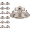 TORCHSTAR 12-Pack 4 Inch Recessed Light Trim, Step Baffle, Satin Nickel view 1