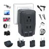 Upgraded 2000W 220V to 110V Converter for European Travel, Voltage Converter US to Europe for Hair Dryer Straightener Curling Iron, 2300W Adapter with EU/UK/AU/US Plugs for Laptop Camera Cell Phone view 1