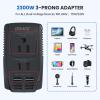 Upgraded 2000W 220V to 110V Converter for European Travel, Voltage Converter US to Europe for Hair Dryer Straightener Curling Iron, 2300W Adapter with EU/UK/AU/US Plugs for Laptop Camera Cell Phone view 2