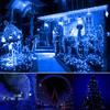 XUNATA 171ft Solar Christmas Light, 500 Units LED 2 Modes Solar Powered Fairy String Lights for Outdoor, Gardens, Homes, Wedding, Christmas Party, Waterproof (Blue) view 2